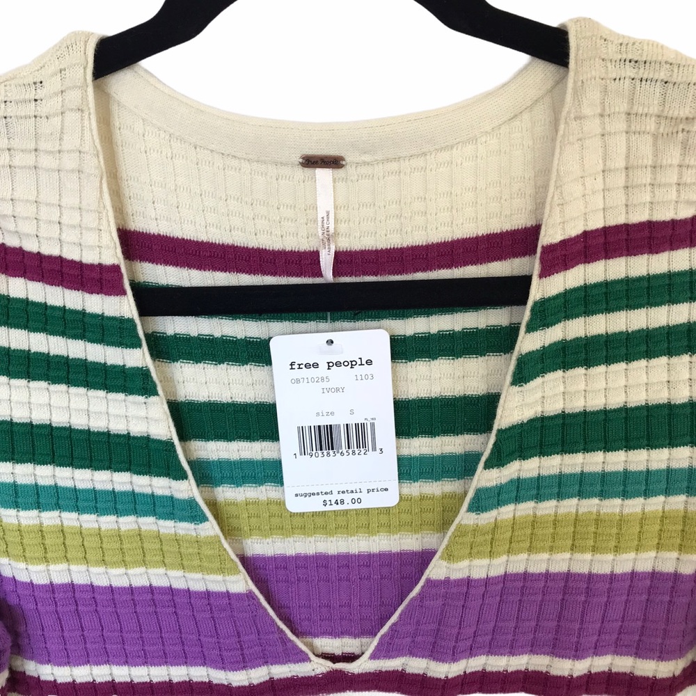 Free People Multi Color Gidget Sweater Mini Dress - Picture 6 of 9